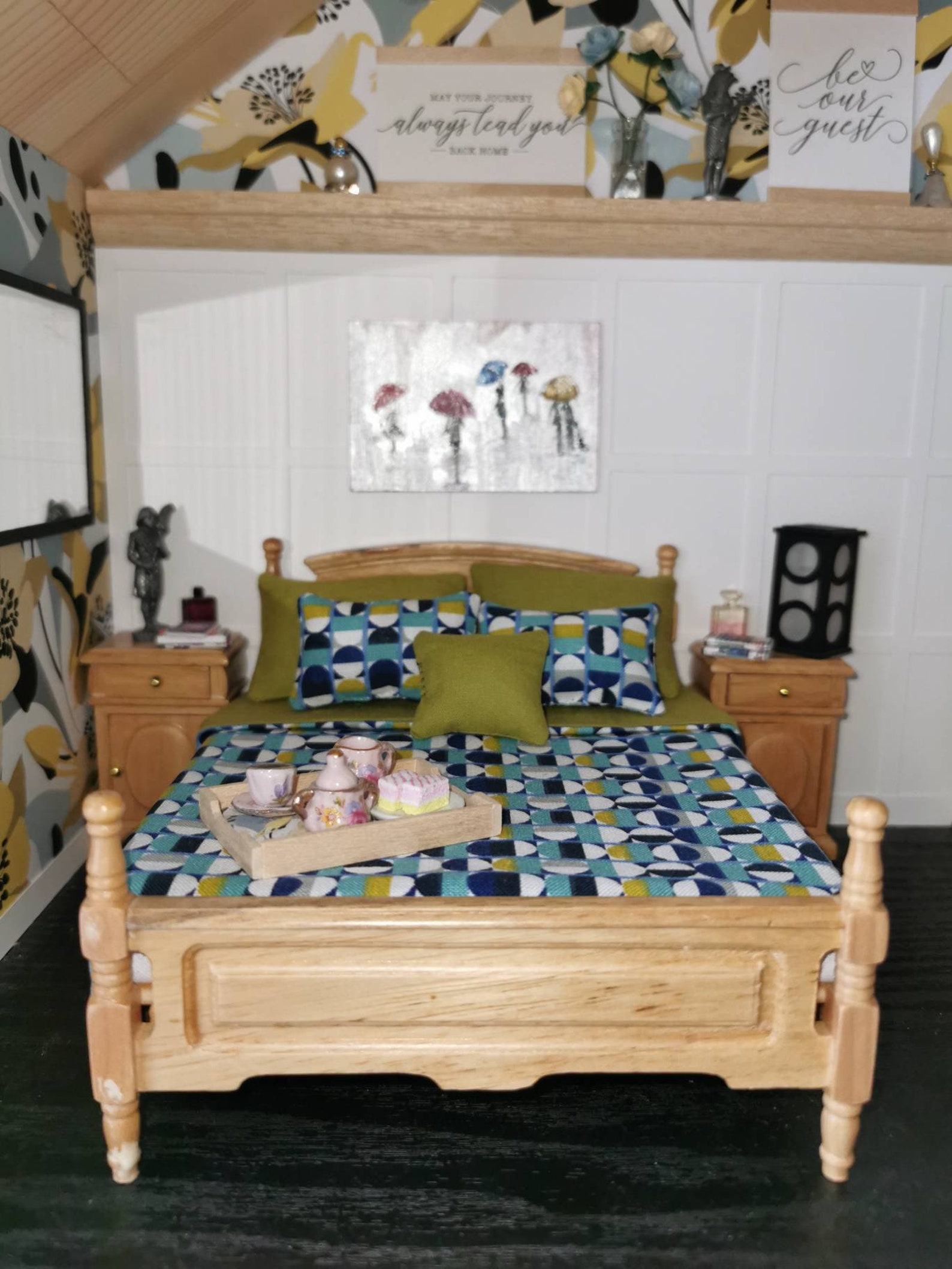 Multi Scandi Print DOLLS HOUSE Bedding Set of 6 Pieces Etsy