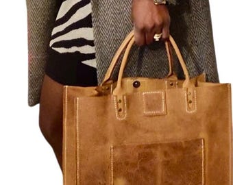Handmade Leather Tote Bag | Italian Full-Grain, Everyday Style