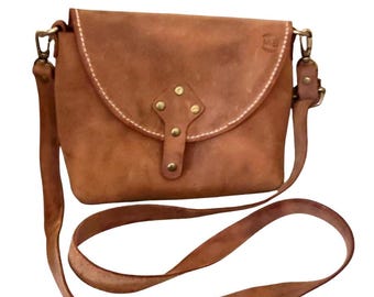 Handmade Leather Crossbody Bag | Italian Full-Grain, Everyday Tote