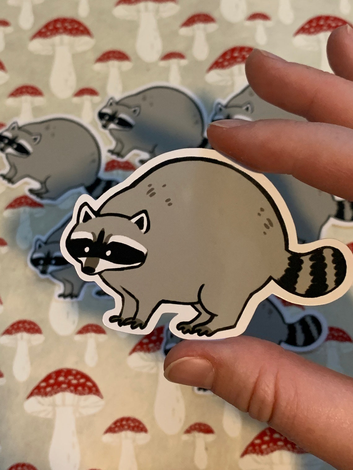 Fat Raccoon Sticker Etsy