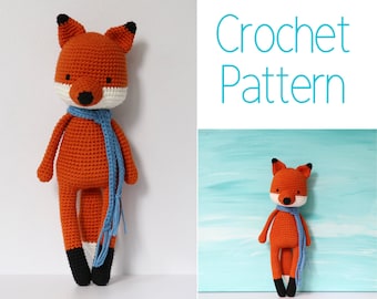 PATRON AU CROCHET anglais pour Frank(ie) le Renard