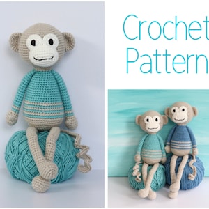 English CROCHET PATTERN for August the Monkey (ENGLISH only)