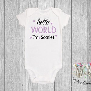 Hello World I&#39;m...Onesie® | Hello World Bodysuit | Going Home Onesie® | Unique Baby Shower Gift | New Mom Gift