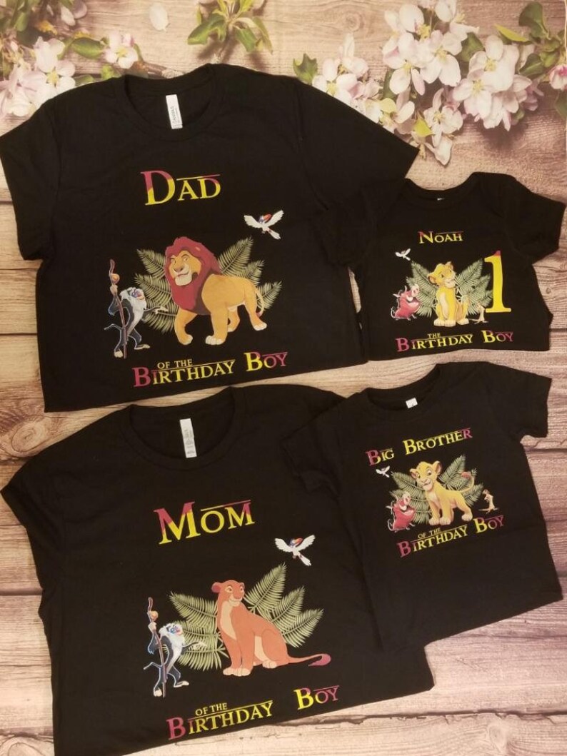 Camisetas de la Familia del Rey León Onesie Camisas para ...
