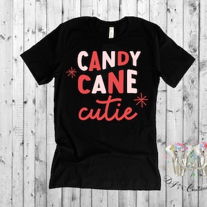 Candy Cane Cutie T-Shirt| Christmas Adult T-Shirt| Christmas T-Shirt