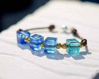 Pulsera de teca y resina hecha a mano - Artesanía tailandesa