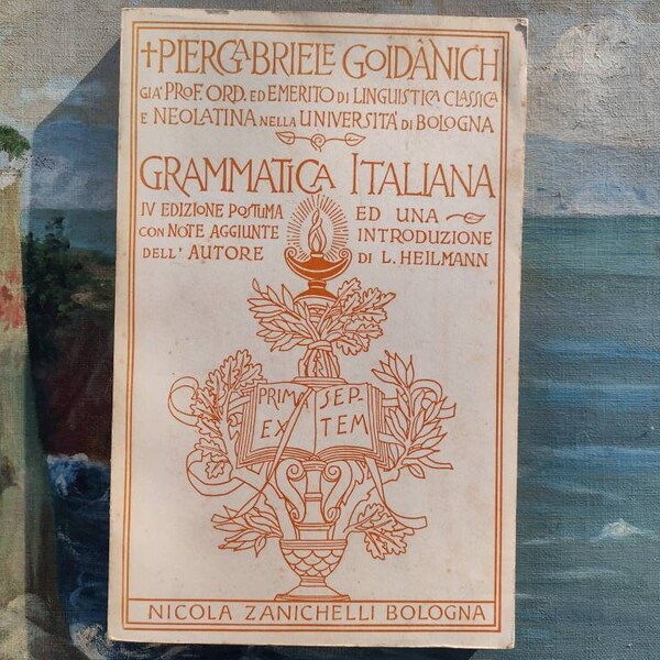 Vintage Italian grammar book, Pier Gabriele Goidànich, 1967 edition by Zanichelli, Bologna
