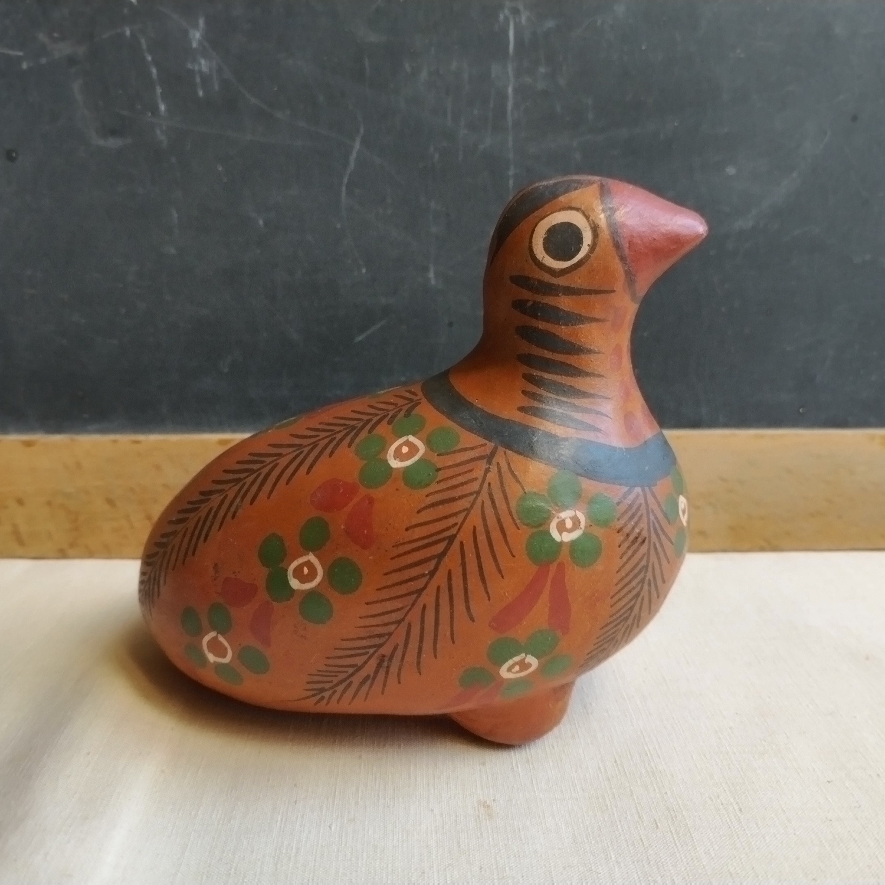 RESERVED FOR D. Vintage Tonala Bird, Mid Century Mexican