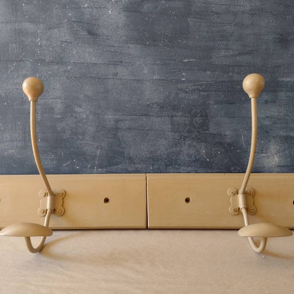 French coat racks, vintage pair of retro coat hanger, wall hanging hooks