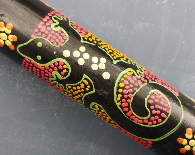 Vintage Rain Stick, Aboriginal Hand Crafted Bamboo Rainstick Music Instrument, Australian Folk