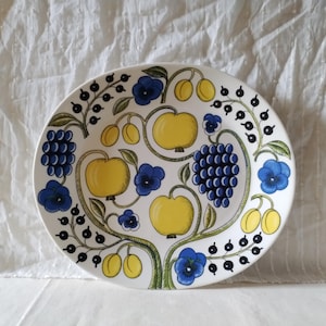 Arabia ＊old Paratiisi＊21cm Oval plate・* Arabia Paratiisi saucer