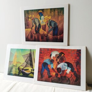 Toffoli vintage posters, set of 3 art prints, ready to frame, instant wall gallery image 2