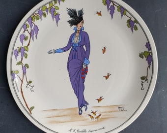 Villeroy & Boch trio: cup and saucer with plate, design 1900
