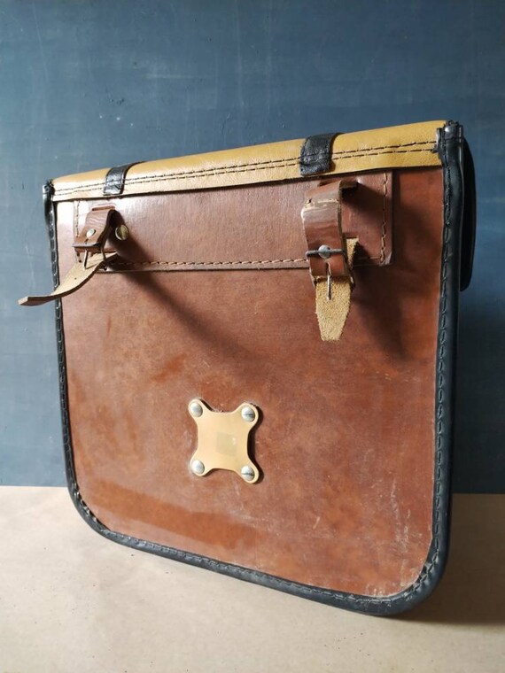 Vintage bicycle bag, French bikepacking basket, 1960s… Gem