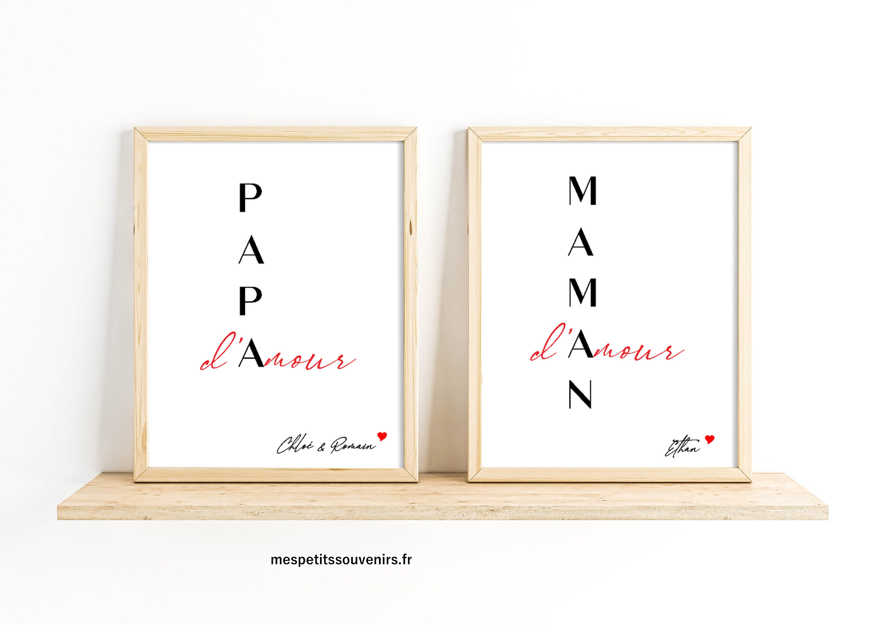 Affiche Personnalisée Papa d'amour Fête Des Pères