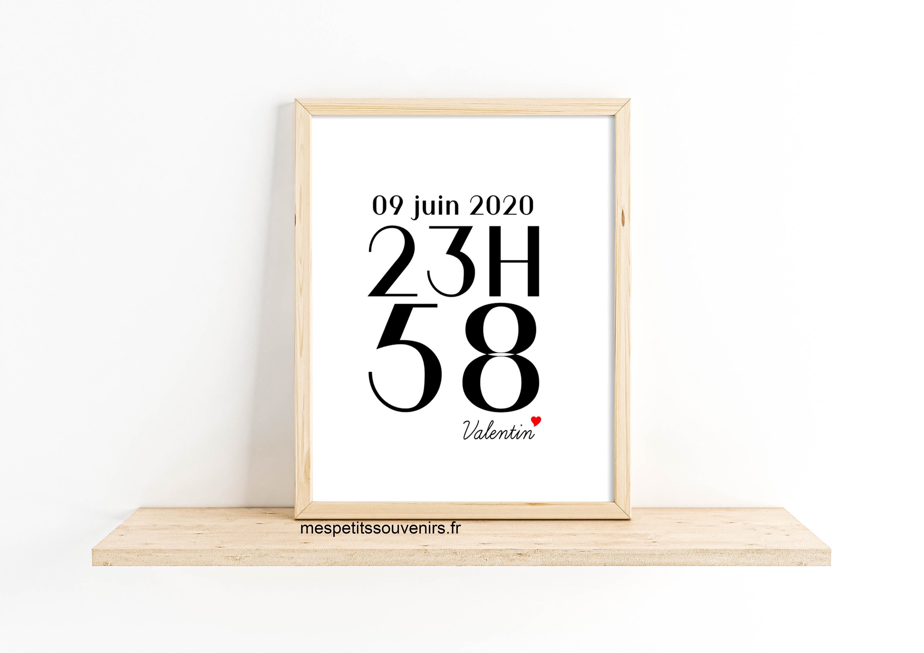 Affiche Personnalisée Minimaliste Naissance