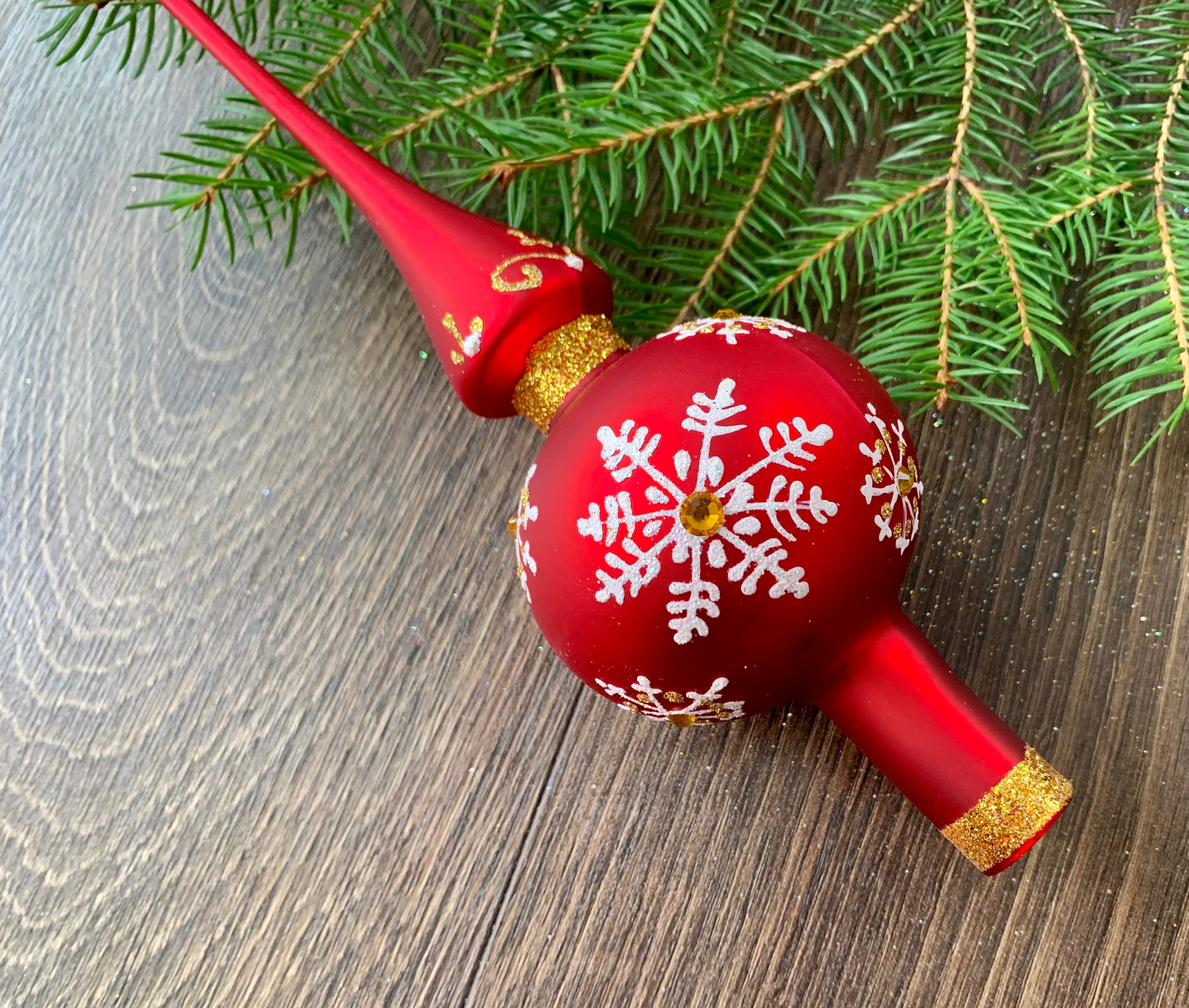 Christmas Glass Tree Topper 27cm 10.8 Inch Vintage Tree Etsy UK
