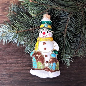 Snowman glass Christmas ornaments, Luxury Christmas glass ornaments, Blown Glass Christmas,Christmas tree glass ornament
