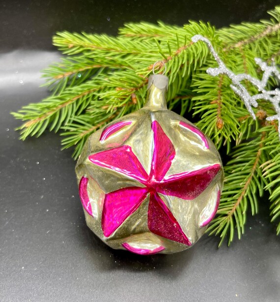 アンティークガラスのクリスマスオーナメント、クリスマスガラス
