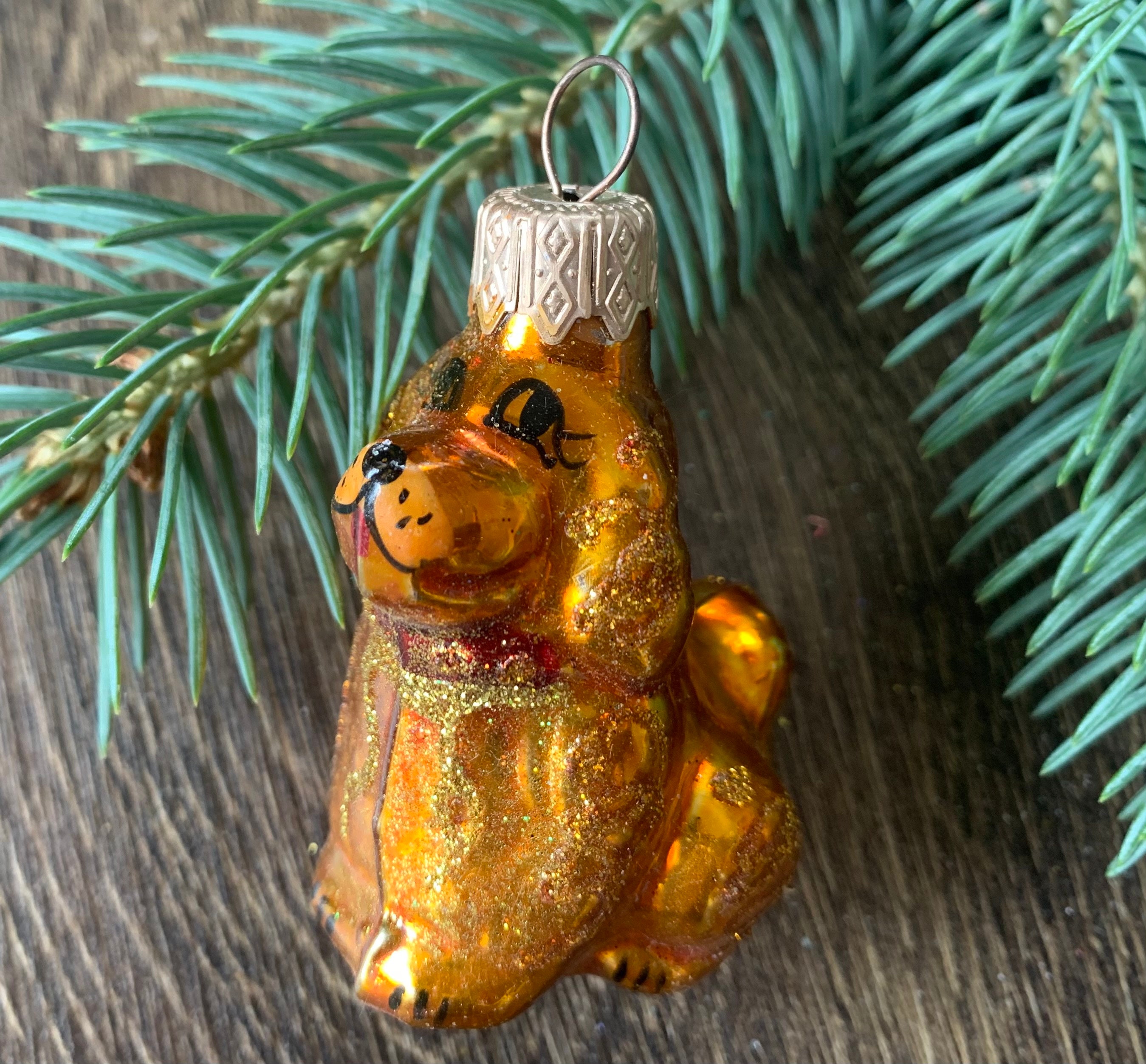 Dog Christmas glass ornaments Blown Glass ChristmasHandmade Etsy