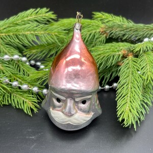 Vintage face man Christmas glass ornament , vintage christmas, Retro Christmas, 1950s christmas decoration, Gifts ideas, Holiday decor