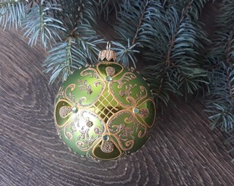 Hand-painted christmas glass ornaments,custom ornaments,Hand painted Christmas tree glass ornament ,Christmas decoration