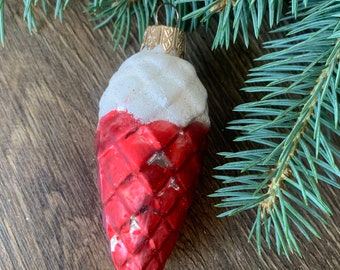 Cône Ornement de verre de Noël vintage ornements de Noël décorations d’arbres de Noël cadeaux de Noël arbre de Noël décor de Noël