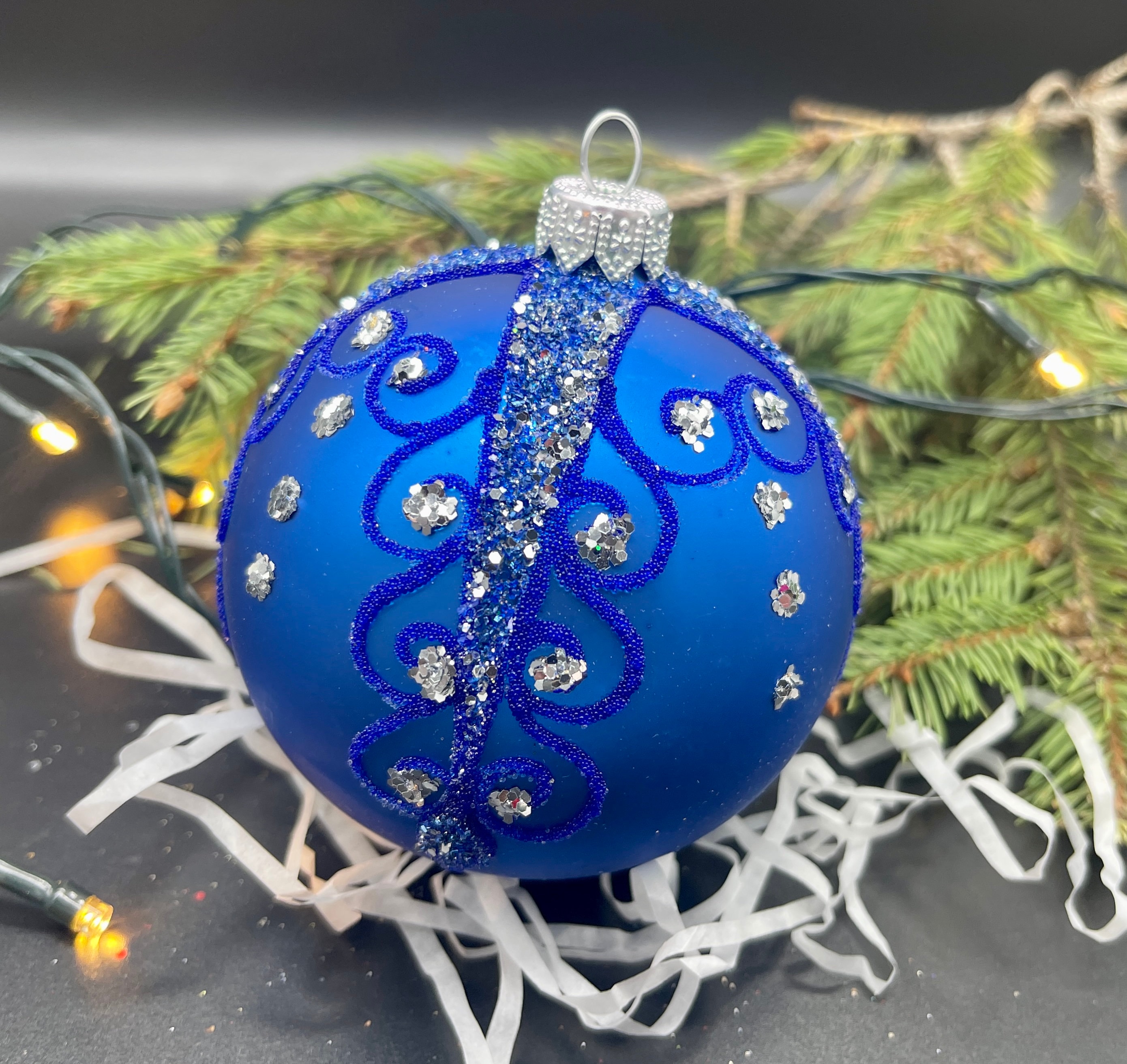 Blue And Silver Christmas Ornaments