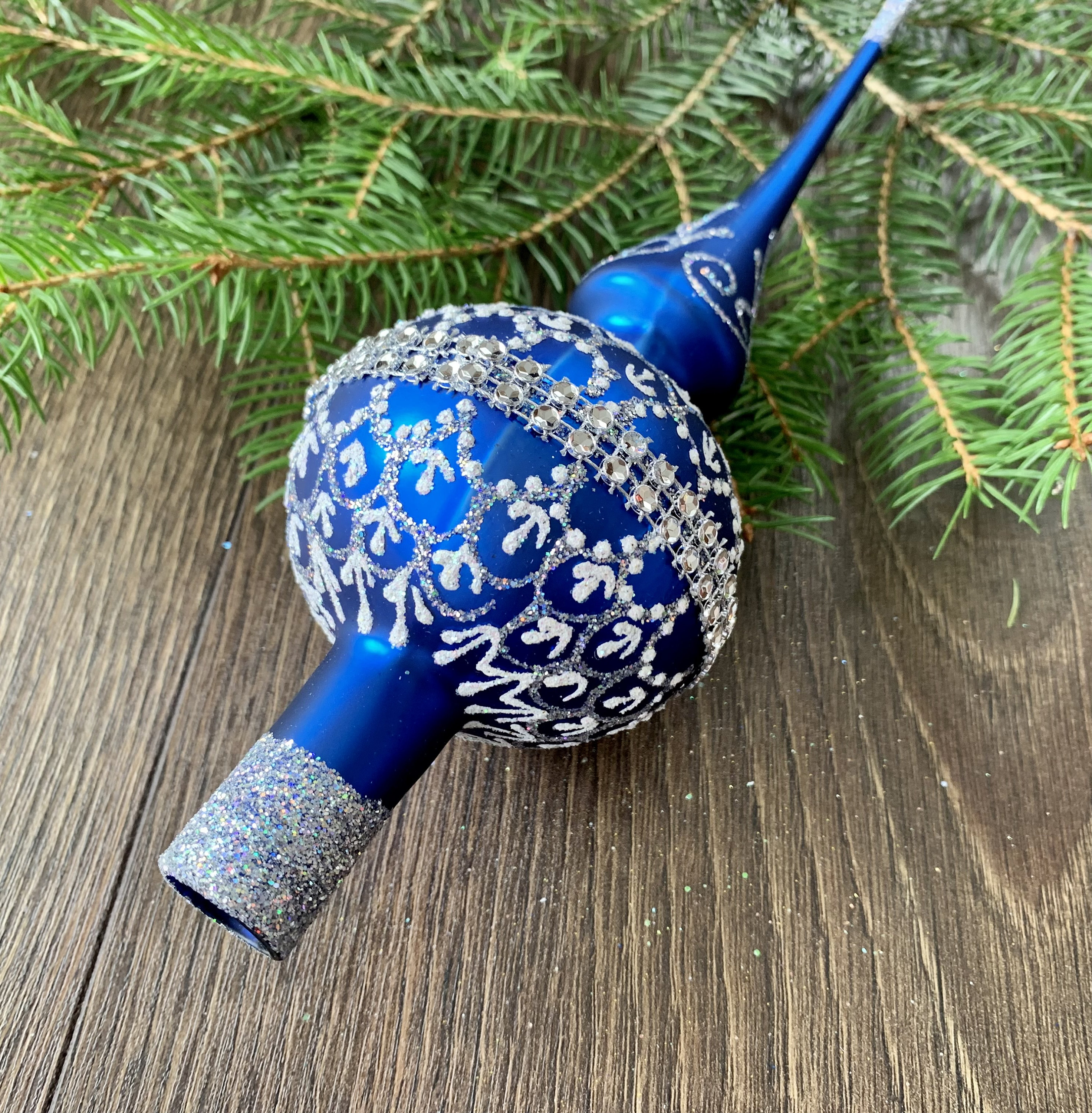 Christmas Glass Tree Topper 27cm 10.8 Inch Vintage Tree Etsy