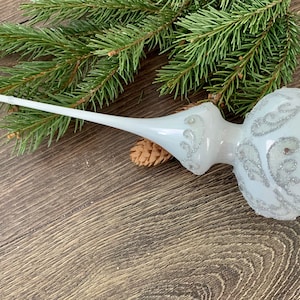 Christmas glass tree topper 35cm ( 12 inch), vintage tree topper Christmas tree ornaments ornament, Christmas tree topper top, Christmas