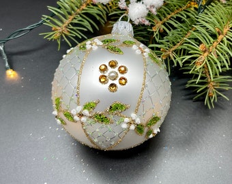 Silver Hand-painted christmas glass ornaments,custom ornaments,Hand painted Christmas tree glass ornament ,Christmas decoration
