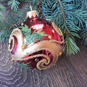 Hand-painted christmas glass ornaments,custom ornaments,Hand painted Christmas tree glass ornament ,Christmas decoration