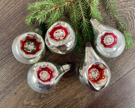 Buy Set of Reflectors Christmas Glass Ornaments Vintage Christmas 1930s Christmas christmas Decoration Antique Christmas Ornament Online in India Etsy