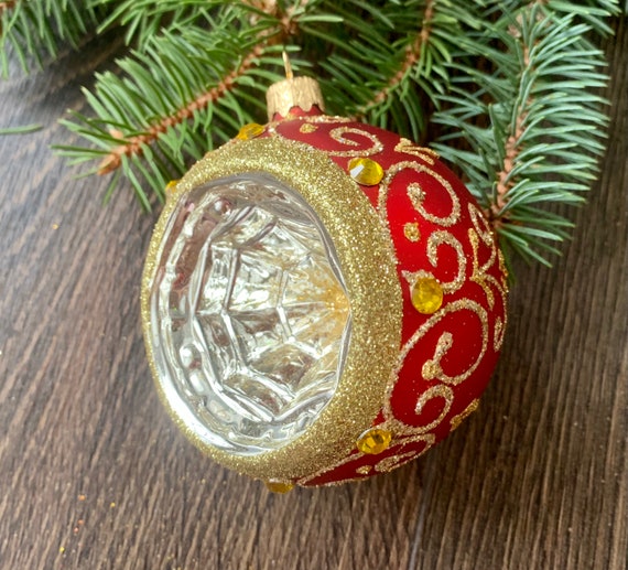 Mundgeblasene Glaskugeln,Weihnachtsgeschenk,Mundgeblasene Glaskugeln,Handgemachte Weihnachtskugeln,Weihnachtsschmuck