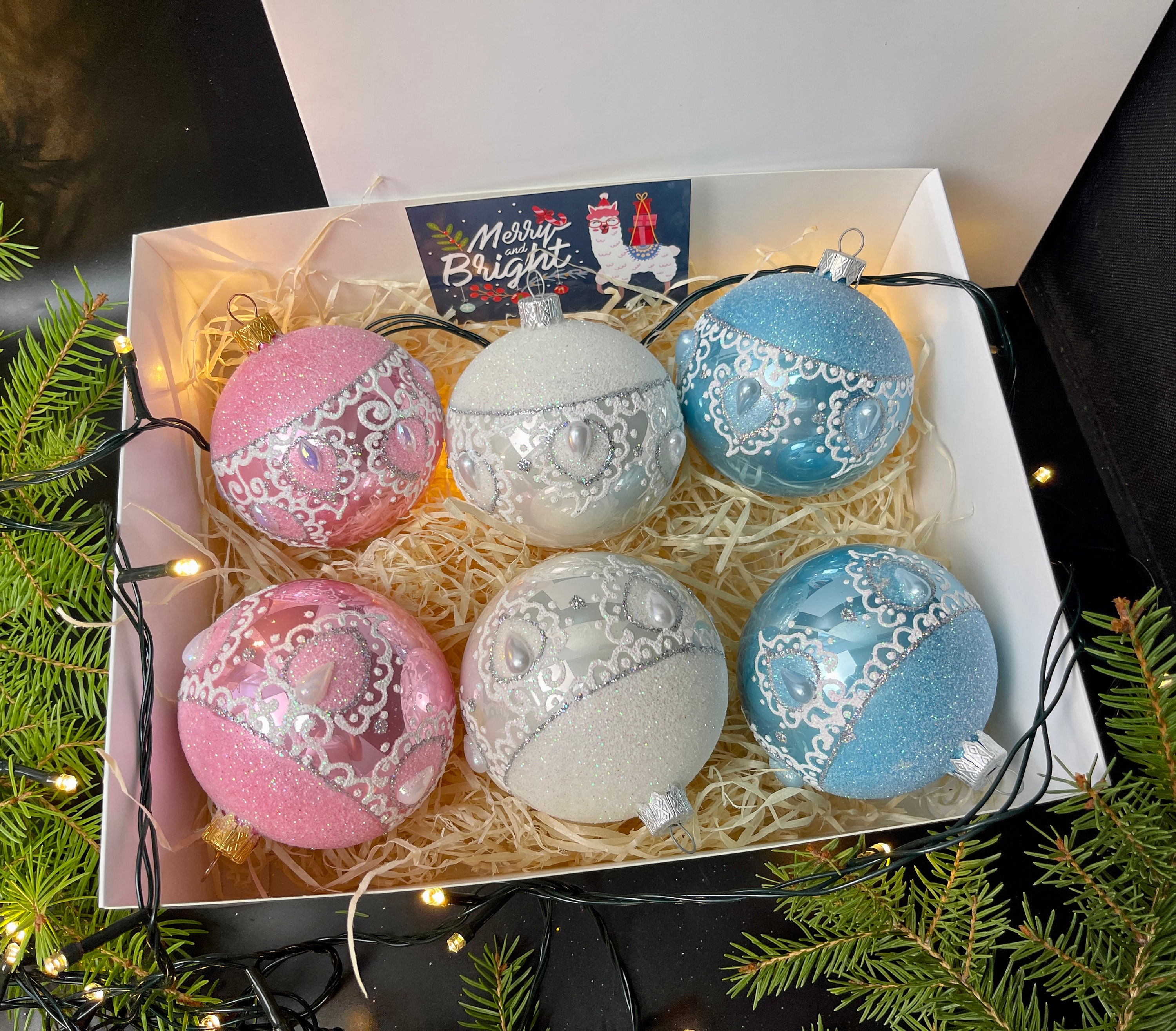 クリスマス ガラス製オーナメントセット クリスマスガラスオーナメント