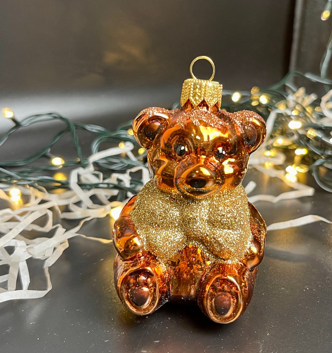 ソビエト　ガラスオーナメント　アコーディオンくまさん　クリスマスオーナメント ソビエト ガラスオーナメント アコーディオンくまさん クリスマス