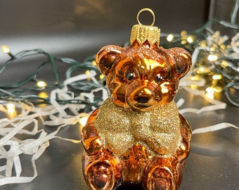 美品　ソ連製　北欧　アンティーク　ボールを持つクマ　ガラス製オーナメント 美品 ソ連製 北欧 アンティーク ボールを持つクマ ガラス製