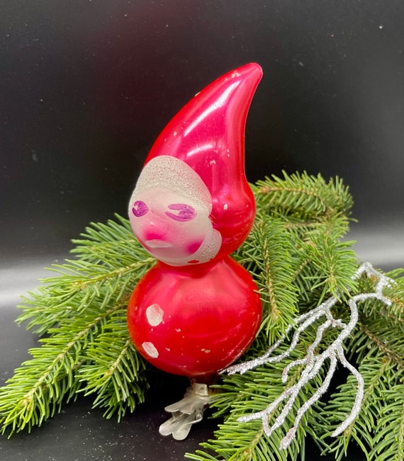 赤いアンティークガラスのクリスマスオーナメント、クリスマスガラス