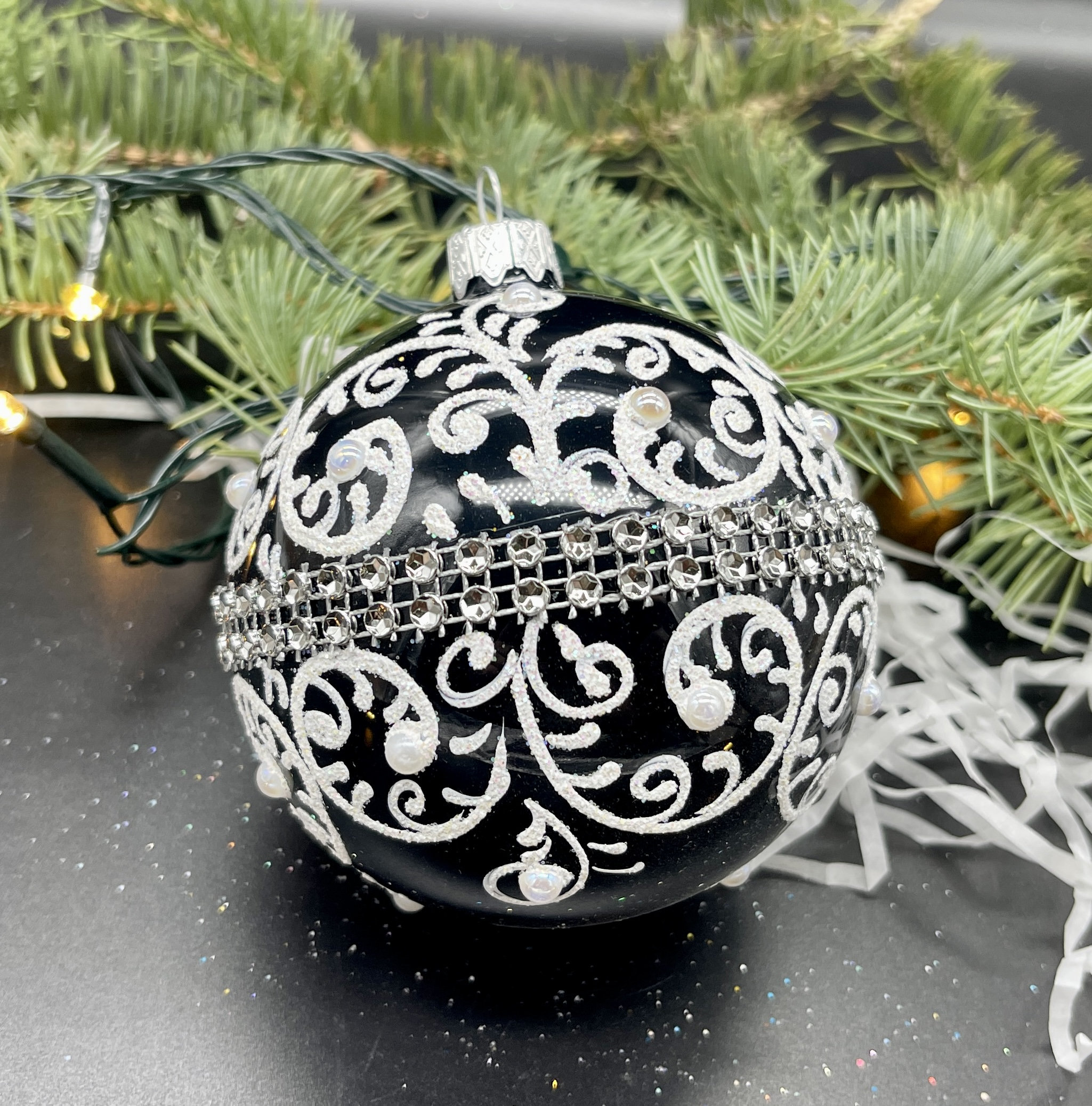 オーナメント　クリスマスツリー 飾り　クリスマス　　インポート　手作り　レア ヴィンテージスタイルのフェルト製クリスマスツリーオーナメント8個