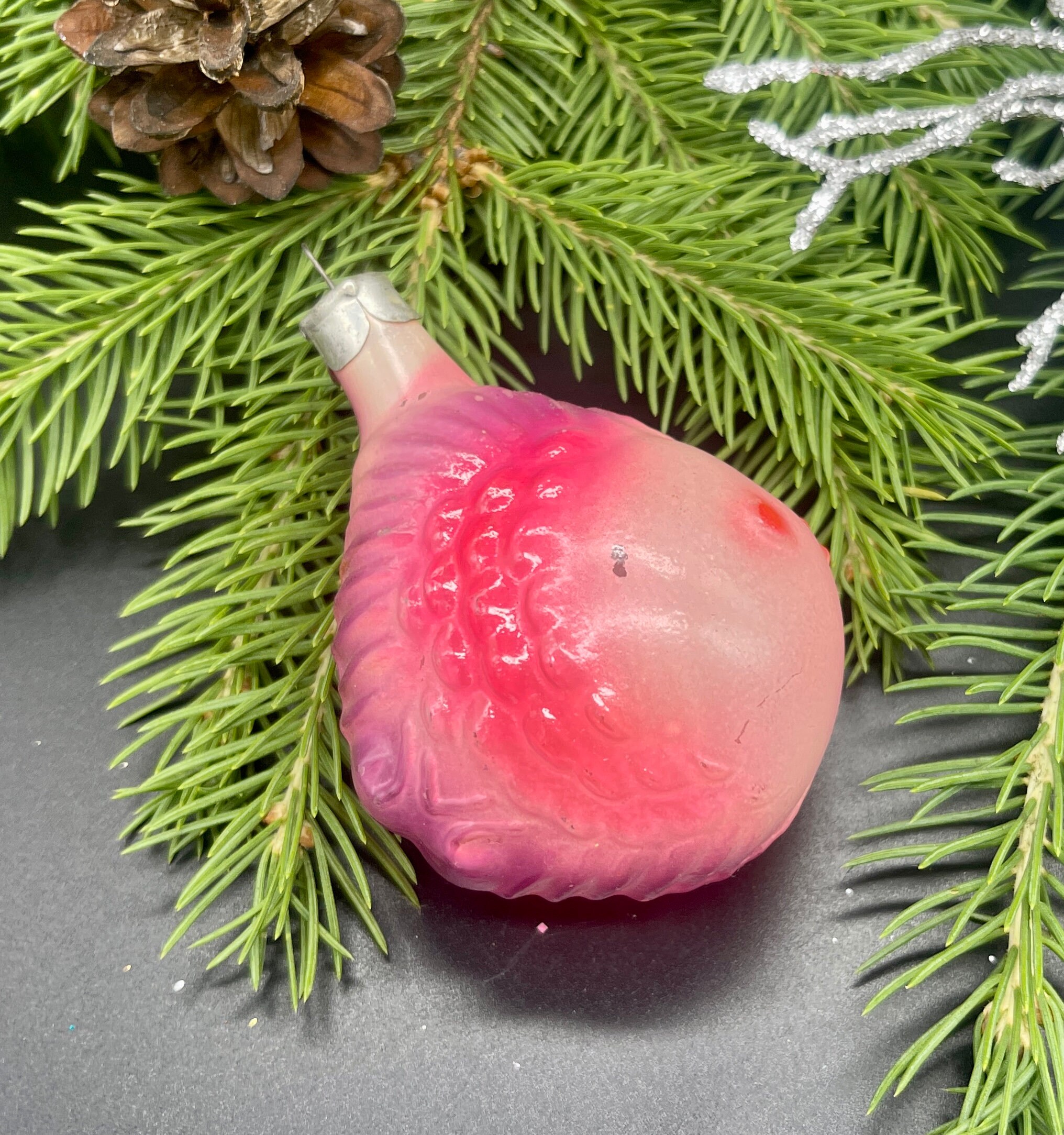 vintage ornament ୨୧ 乙女な ガラス製お魚さんオーナメント 魚