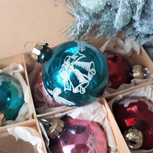 RARE! Vintage Antique 1970&#39;s German  Deep Star Indent Christmas Tree Ornaments Hand painted ornaments,Winter decor,Gifts ideas,Holiday decor