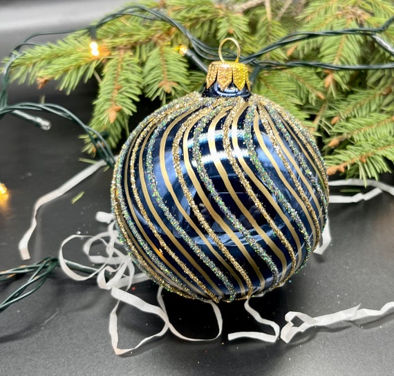 手描きのクリスマスガラスオーナメント、カスタムオーナメント、手描き