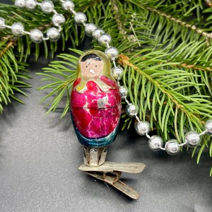 Vintage toy Christmas glass ornament , vintage christmas, Retro Christmas, 1950s christmas decoration, Gifts ideas, Holiday decor