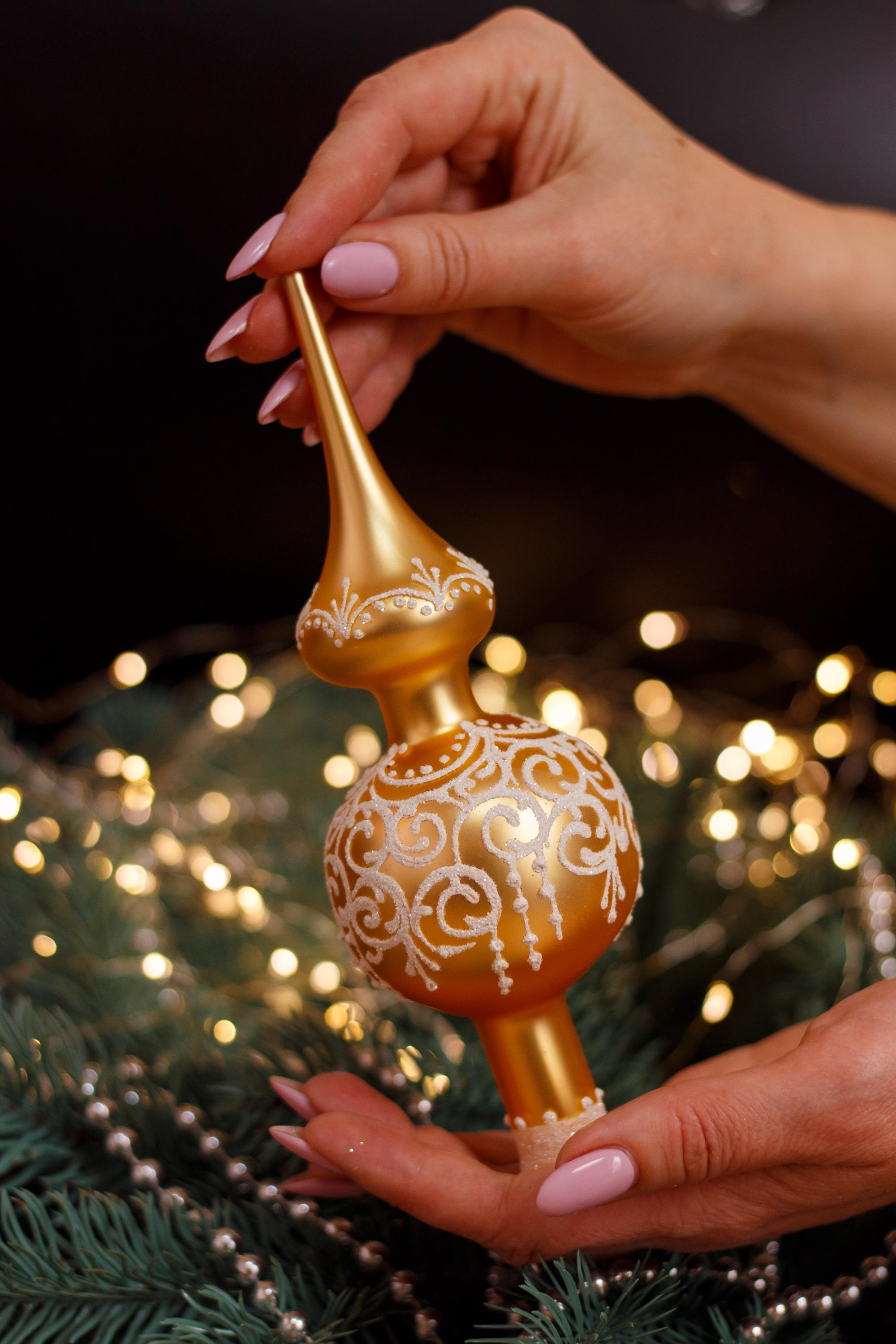 専用 アンティーク ガラスビーズのクリスマスツリー 小さなライト