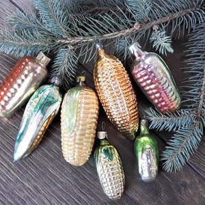 Corns collection Antique glass Christmas ornaments,Christmas glass ornaments,1950s Christmas,vintage Christmas,Christmas decotions