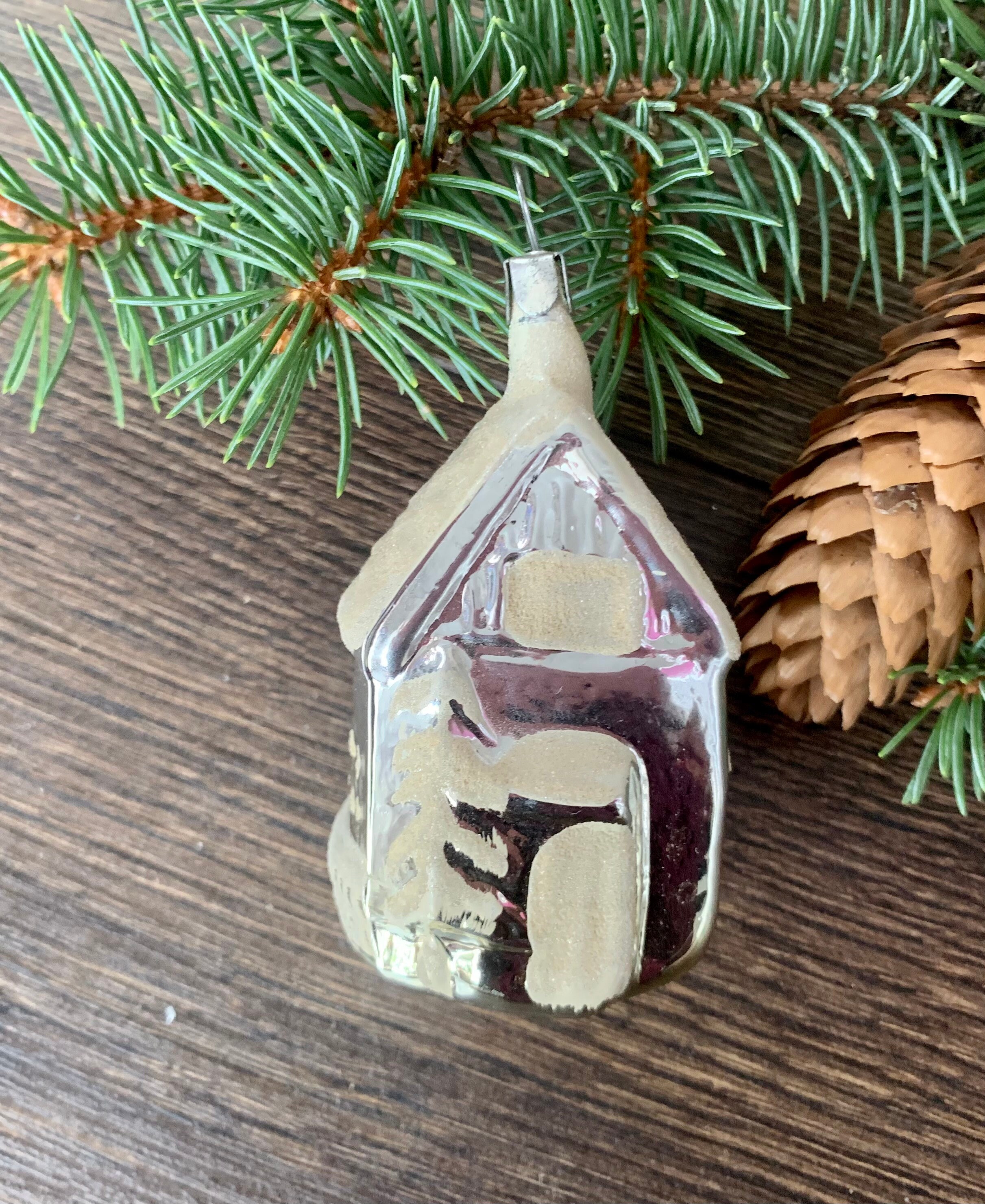 アンティークガラスのクリスマスオーナメント、クリスマスガラス