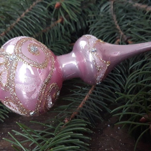 Christmas glass tree topper 18 cm ( 7 inch),vintage tree topper Christmas tree ornaments ornament,Christmas tree topper top, Christmas