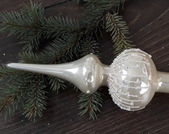 Christmas glass tree topper 18 cm ( 7 inch),vintage tree topper Christmas tree ornaments ornament,Christmas tree topper top, Christmas