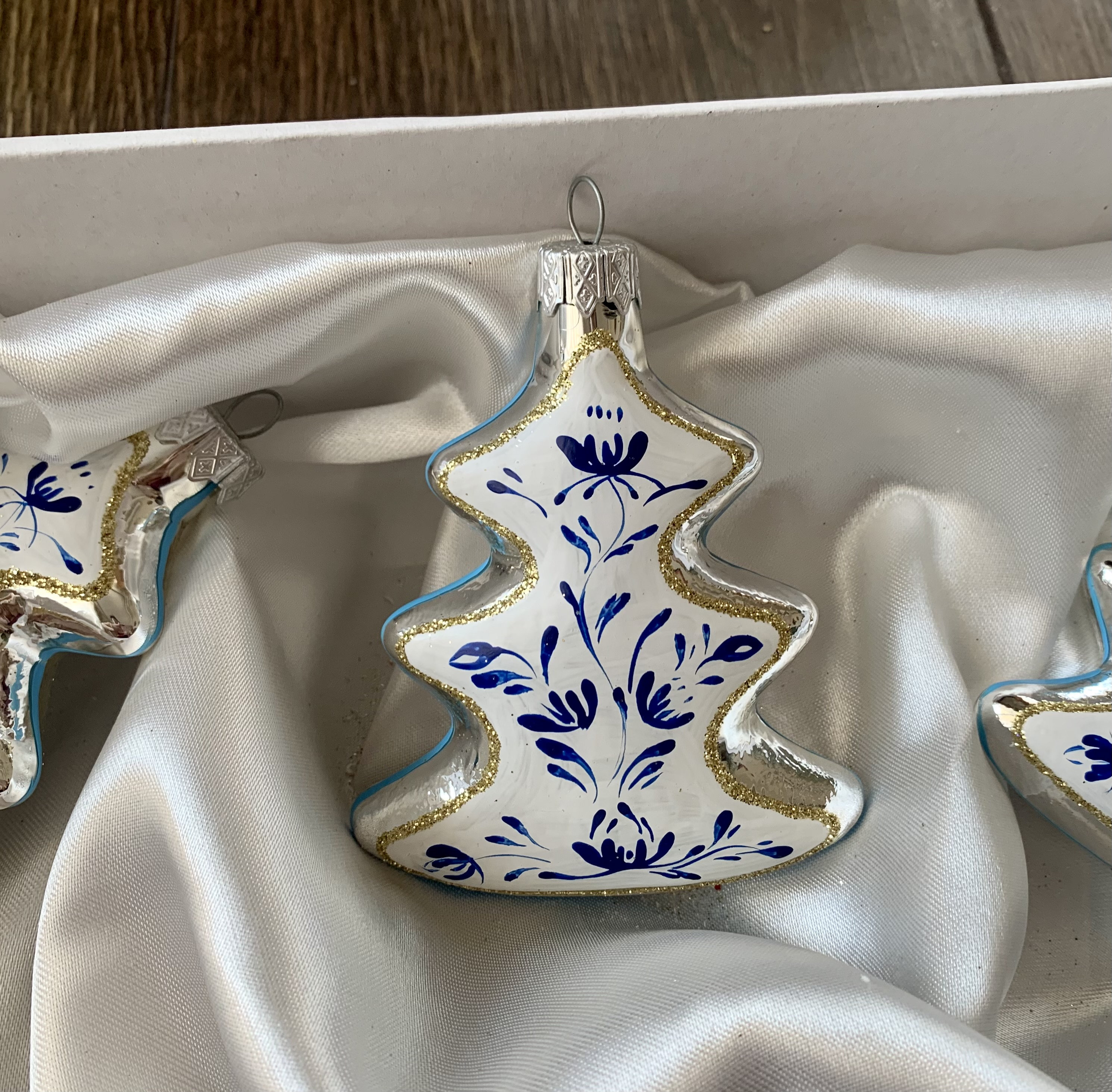 Set of 6 Christmas Glass Ornaments Christmas Giftblown Glass Etsy UK