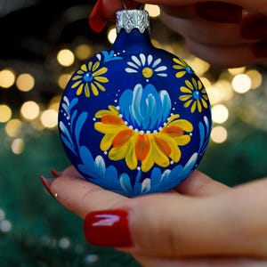 Flower Christmas glass ornaments, Blown Glass Christmas, Handmade Xmas glass ornament, Christmas decoration Christmas gift 2025